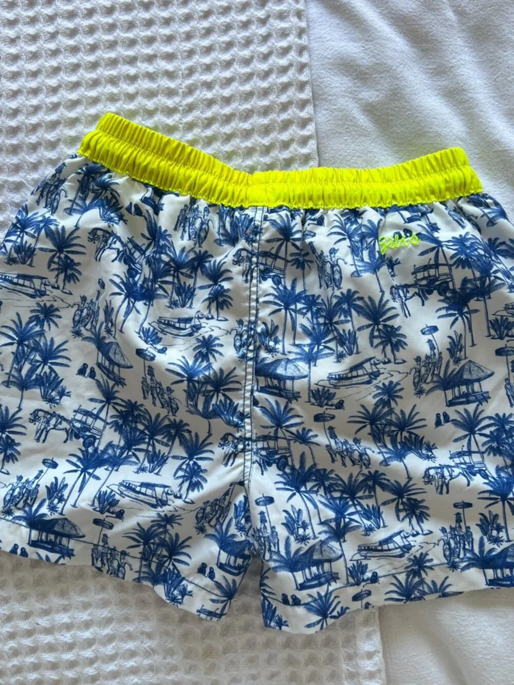 Gili's Boys Meno Swim Shorts - Toile Balinaise